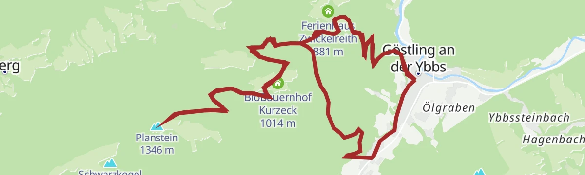 Route map: Siebenhütten-Tour